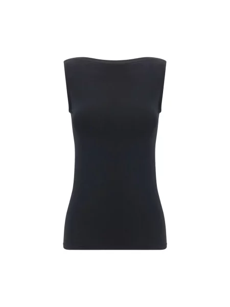 Top Wolford z dekoltem w łódkę czarny