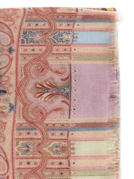 Fular Etro cu model floral cu imagine