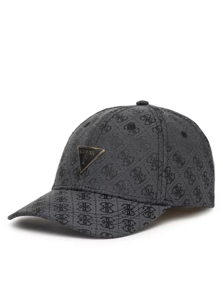 Czapka z daszkiem z nadrukiem z logo na całej powierzchni model Katya' Guess szara
