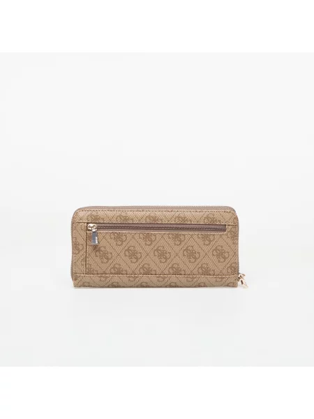 Портфейл GUESS Laurel Ii Slg Large Zip Around Latte Logo Universal кафяво