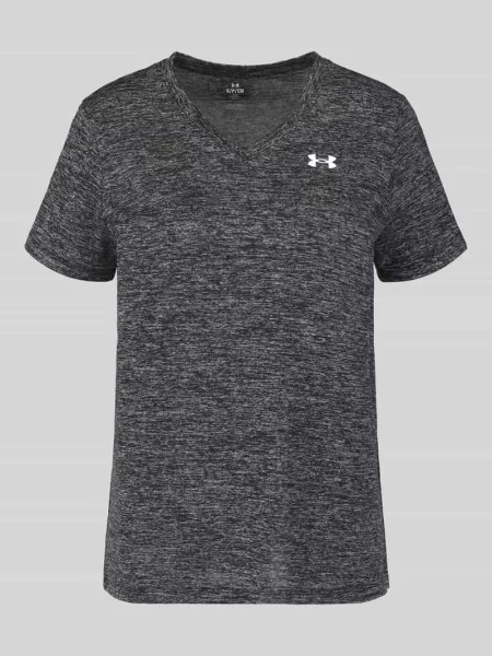 T-shirt sportowy o kroju regular fit z nadrukiem z logo model Tech SSV- Twist' Under Armour biała