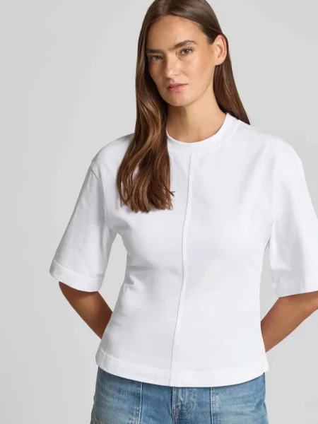 T-shirt z rękawem o dł. model SADISAS' Samsoe Samsoe biała