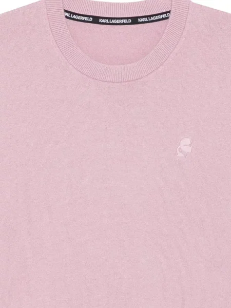 Pulover Karl Lagerfeld cu broderie roz