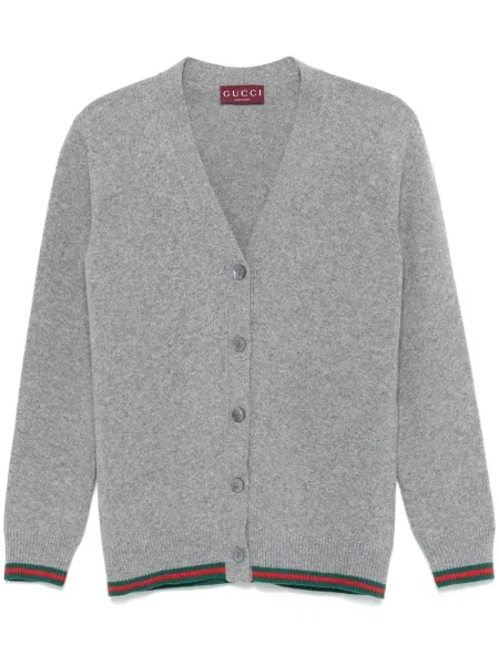 Cardigan Gucci cu dungi gri