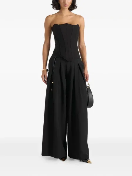 Cu centură pantaloni Manière De Voir negru