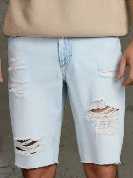 Sinsay Džínové kraťasy modrá