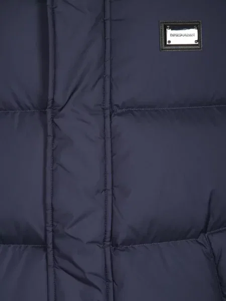 Geacă cu puf Emporio Armani albastru