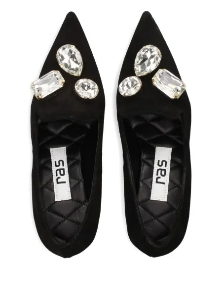Pantofi cu toc Ras de cristal negru
