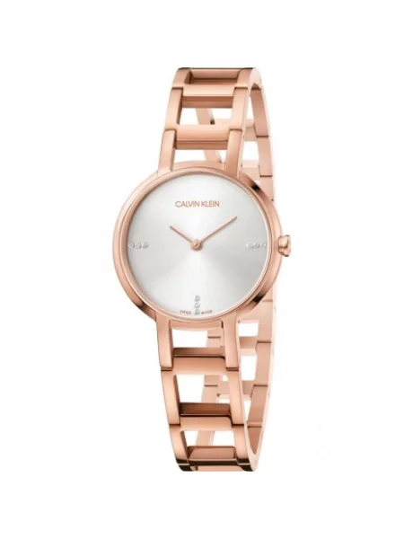 Zegarek Calvin Klein z kamieniami różowy