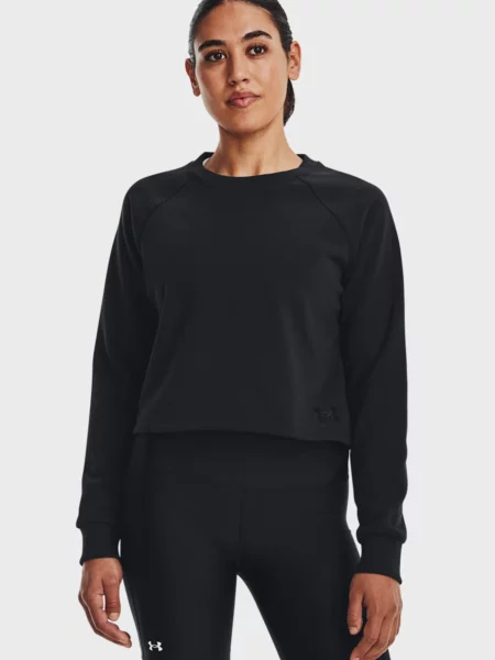 Укорочена махрова спортивна кофта Under Armour чорна