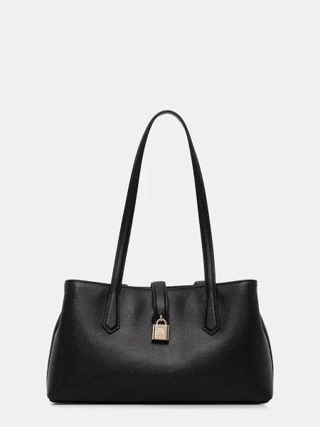 Кожаная сумка Karl Lagerfeld K/Autograph с автографом черная