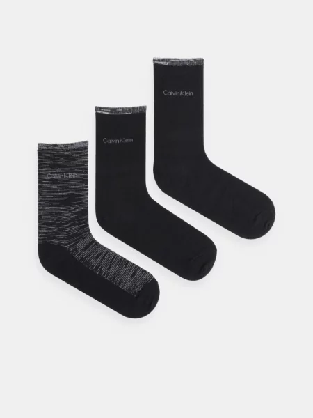 Чорапи Calvin Klein 3 чифта черно