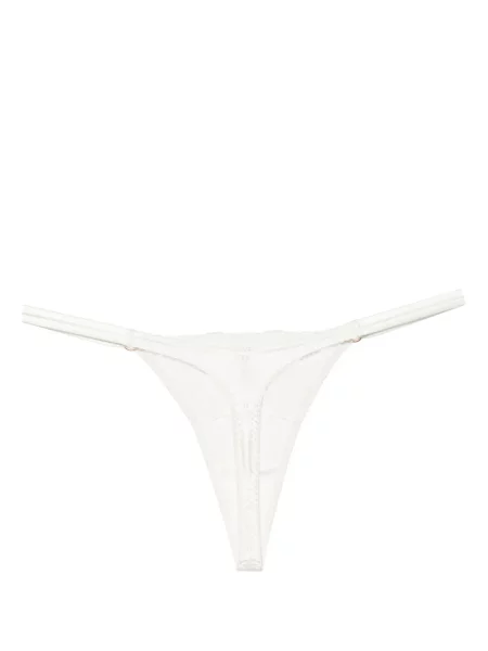 Gėlėtos nėriniuotos stringai Fleur Of England balta