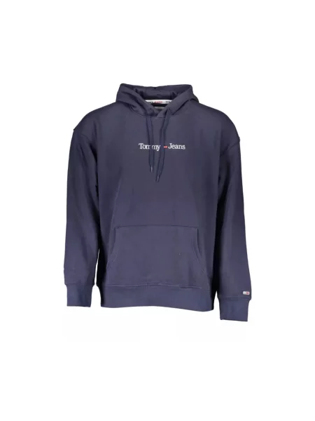 Bluza z kapturem Tommy Hilfiger z kapturem z długim rękawem niebieska