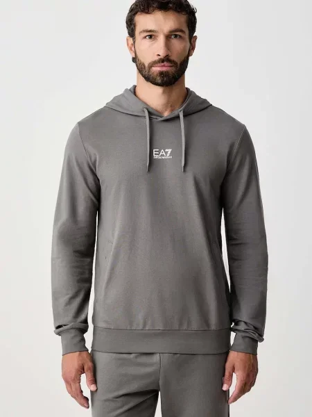 Emporio Armani melegítő szett férfi pamuttal szürke