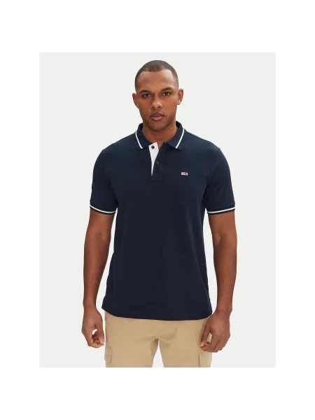 Polo majica Tommy Jeans modra
