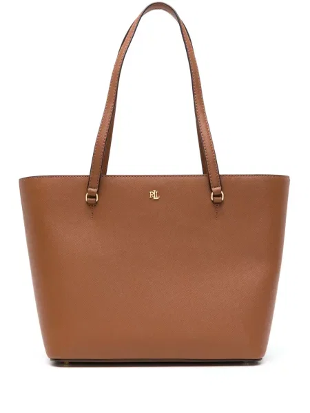 Geanta de piele Lauren Ralph Lauren din piele maro