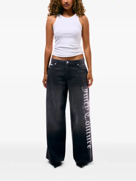 Blugi cu picior larg Juicy Couture negru