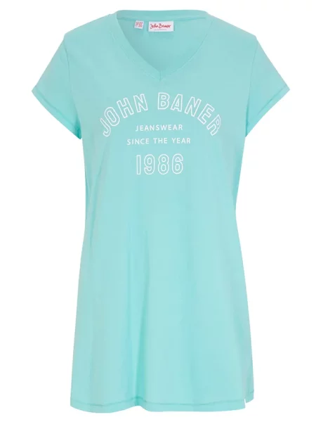 Długi T-shirt z czystej bawełny organicznej zielona
