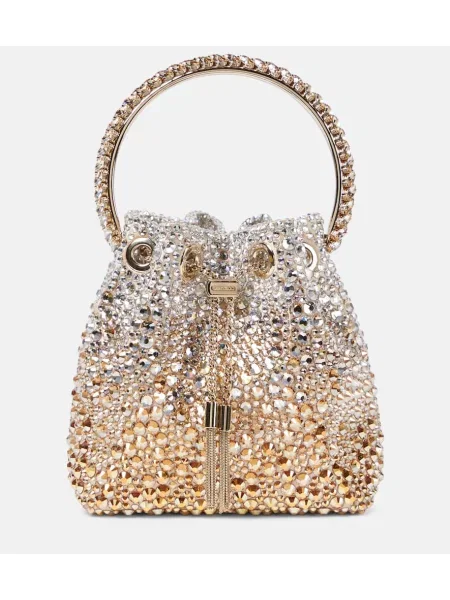 Geantă bucket Jimmy Choo auriu