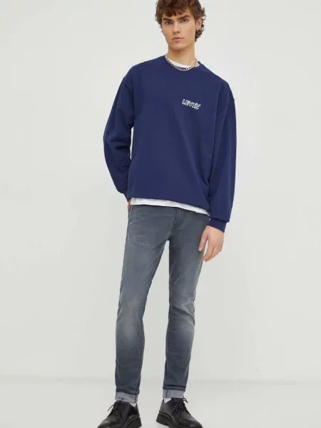 Levi's μπλούζα ανδρική με RELAXD GRAPHIC CREW μπλε