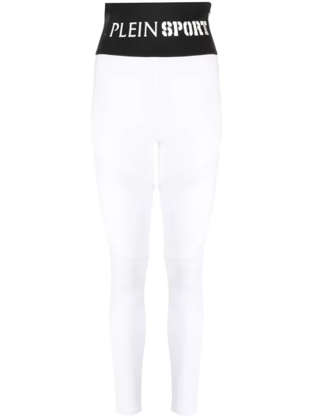 Leggings Plein Sport alb