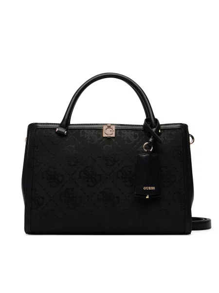 Guess Дамска чанта Audrey Logo черен