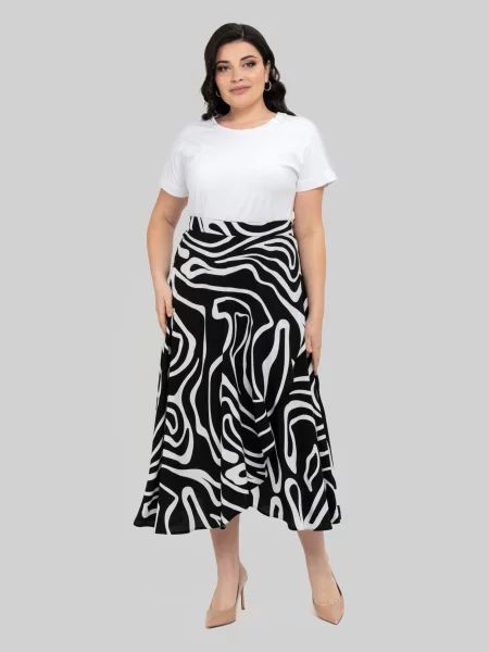 Спідниця міді All Posa білий