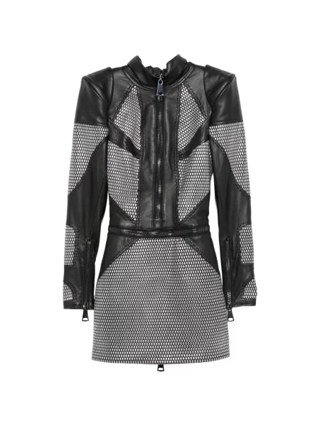 Szegecses mini ruha Mitiliane Couture fekete