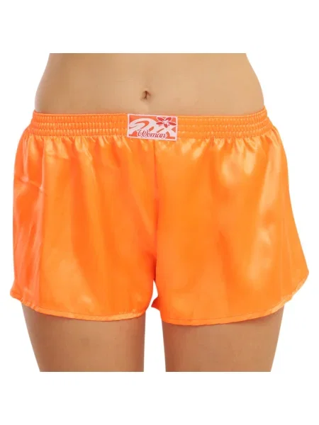 Pantaloni scurți Styx din satin clasici portocaliu