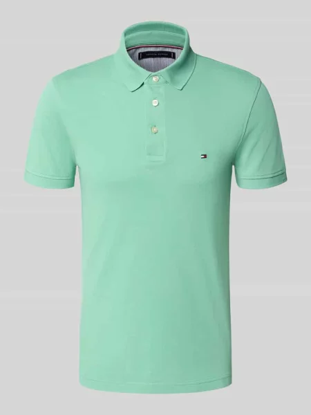 Koszulka polo o kroju slim fit z wyhaftowanym logo model Tommy Hilfiger