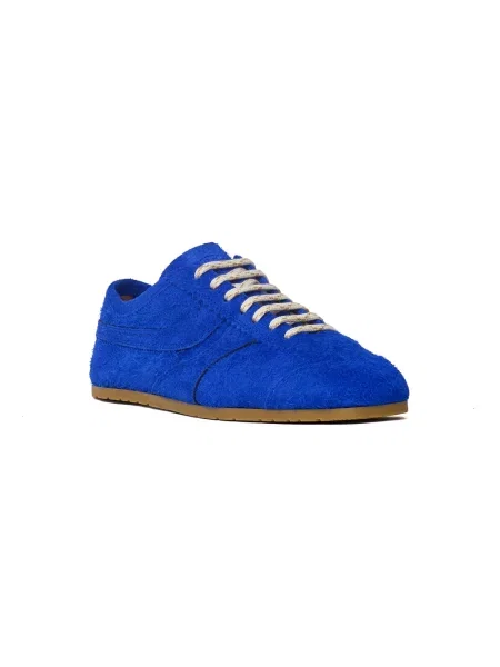 Sneakersy Dries Van Noten zamszowe niebieskie