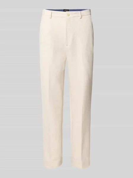 Spodnie materiałowe z wpuszczanymi w stylu francuskim Scotch & Soda białe