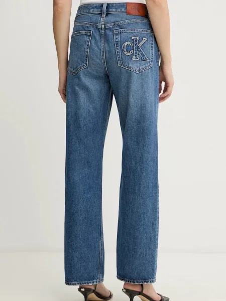 Džíny Calvin Klein Jeans high waist modré