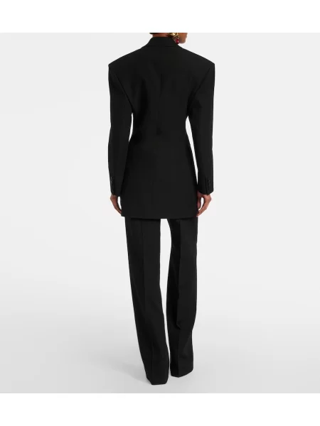 Pantaloni Saint Laurent de lână negru