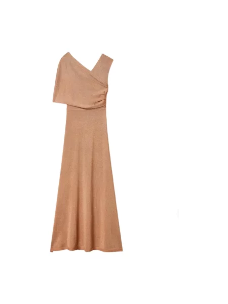 Sukienka na jedno ramię Twinset na jednym ramieniu różowa