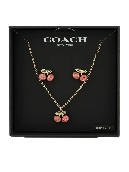 Coach Set colier și cercei auriu