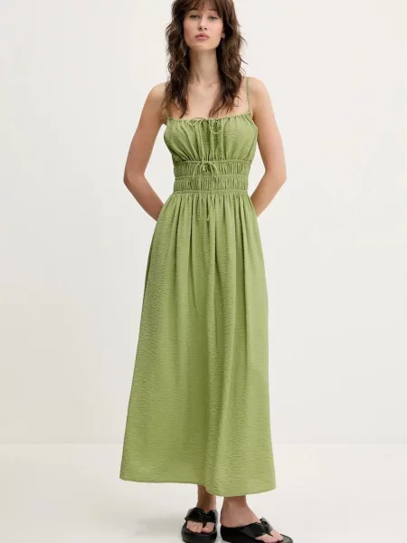 Abercrombie & Fitch sukienka maxi prosta zielony