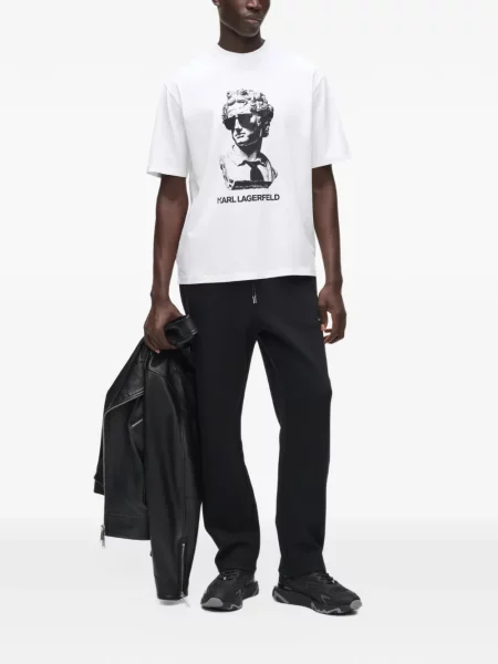 Tricou Karl Lagerfeld cu imagine alb