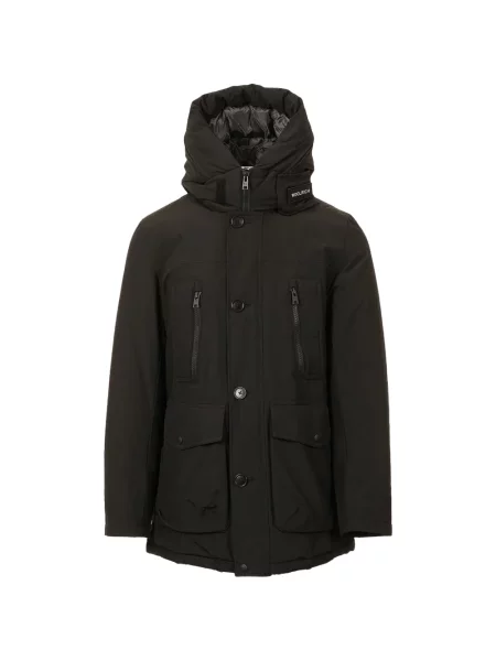 Geacă Woolrich cu glugă negru