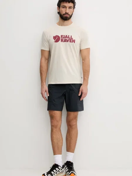 Fjallraven t-shirt Fjällräven Logo beżowa