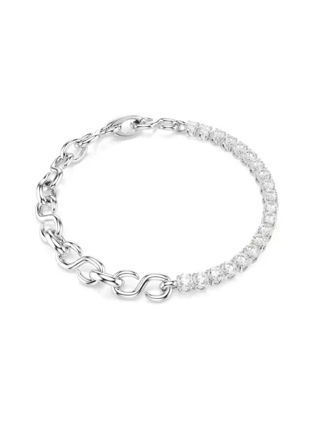 Swarovski bransoletka metalowa z cyrkonią MATRIX szara