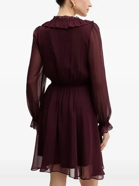 Lung rochie mini Morgan cu volane violet