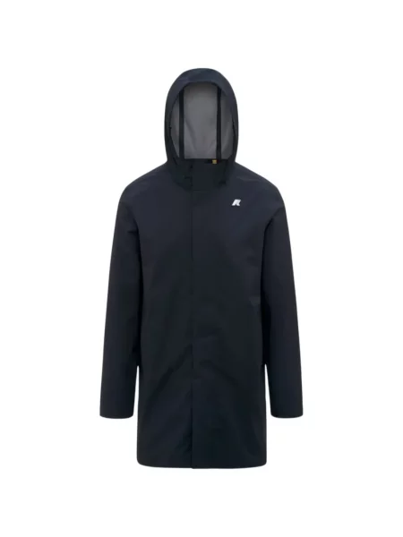 Palton K-way cu glugă albastru