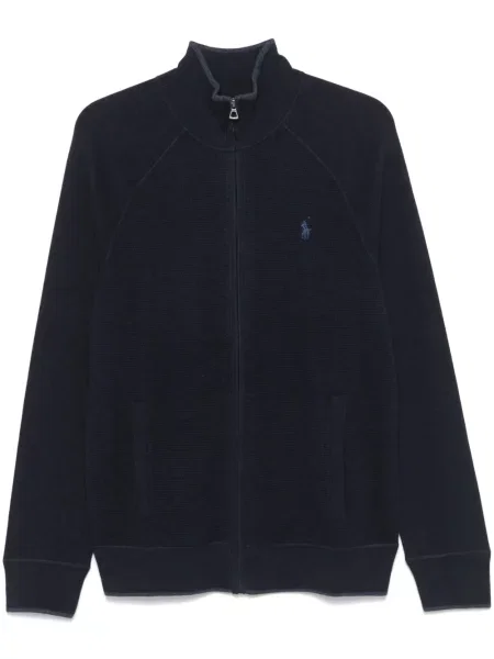 Siuvinėtas iš natūralios odos marškinėliai Polo Ralph Lauren apkarpytas žalia