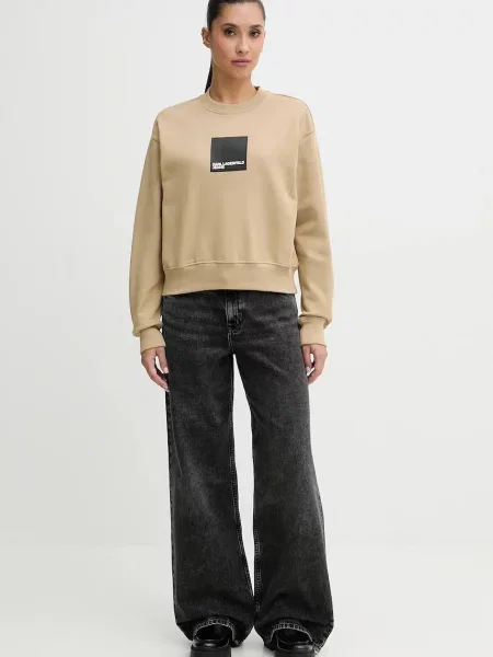 Karl Lagerfeld Jeans μπλούζα μπεζ