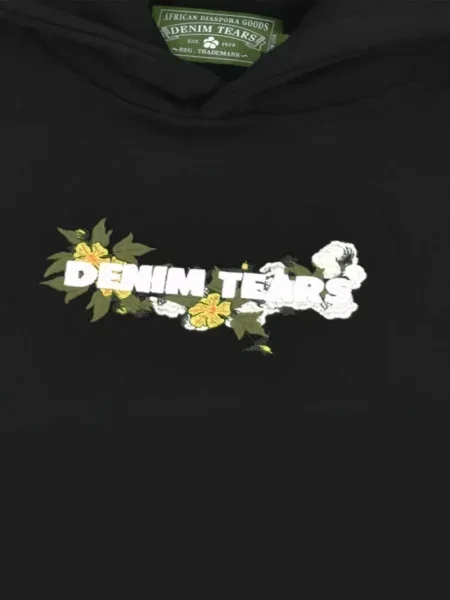 Суичър с качулка Denim Tears бродиран черно