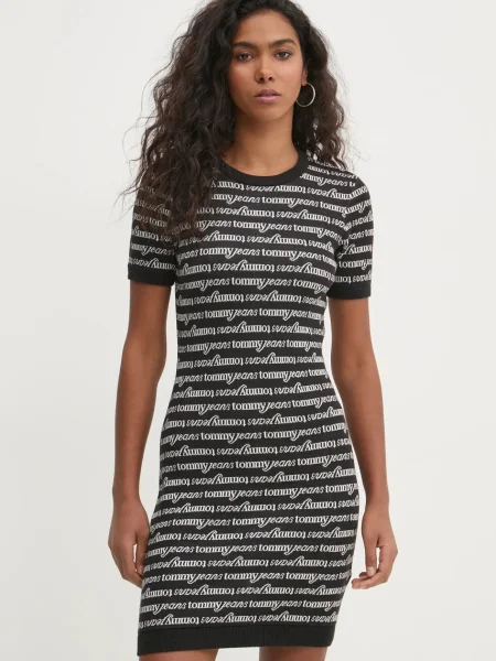 Tommy Jeans rochie mini mulata negru