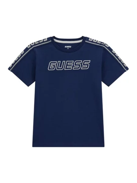Guess T-Shirt Σκούρο Regular Fit μπλε