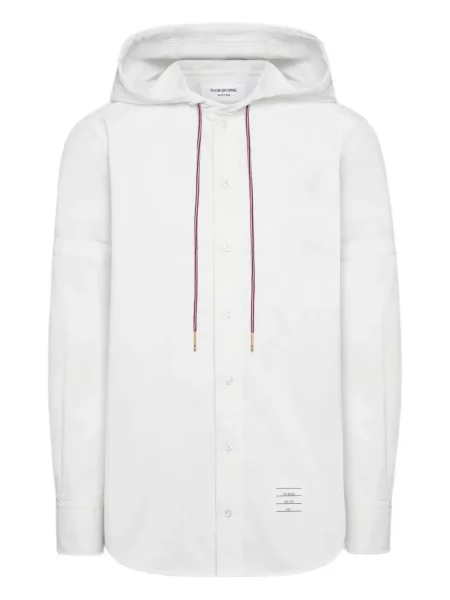 Риза Thom Browne с качулка бяло